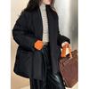 Johnature Winter V-neck Waist Down Jacket Women Lazy 90 White Duck Down Lace-up Chinese Warm Comfortable Jackets