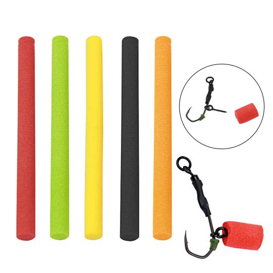 5Pcs High Stability Easy Installation Non-Broken Reusable Foam Rods Cylinder Carp Fishing Foam Sticks Fishing Accessory