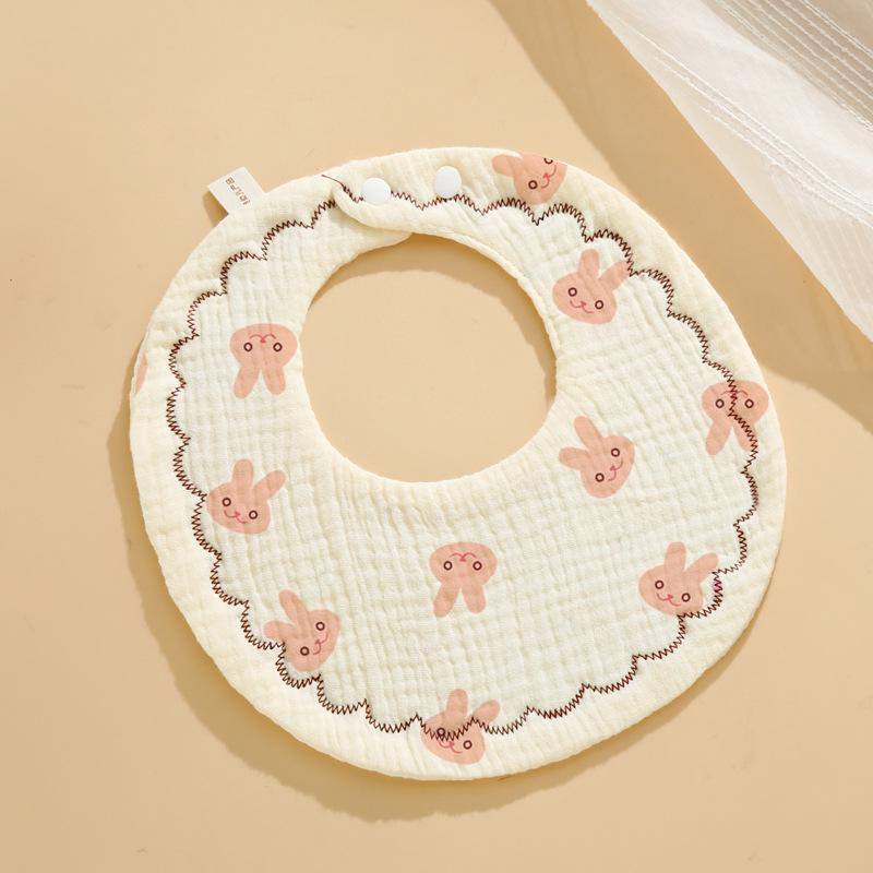 Six-Layer Cotton Petal Bib for Newborns, Boys & Girls - Thin, Soft & Absorbent