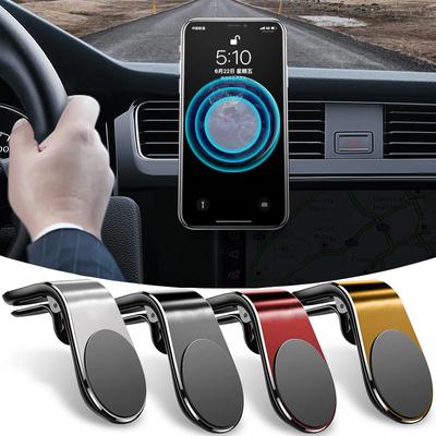 Suport magnetic pentru telefon Suport auto în formă de L pentru telefon mobil Ventilare de aer pentru mașină pentru smartphone-ul mobil Suport Suport Clip Suport GPS Suport universal
