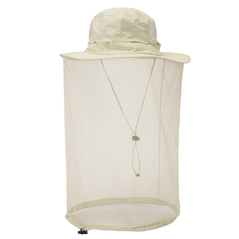 Wide Brim Sun Hat With Mesh Face Cover Fishing Hiking Outdoor UV Protection Breathable Foldable Nylon Cap