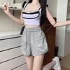 Pink Women's Casual High-Waisted Korean Style Summer Shorts