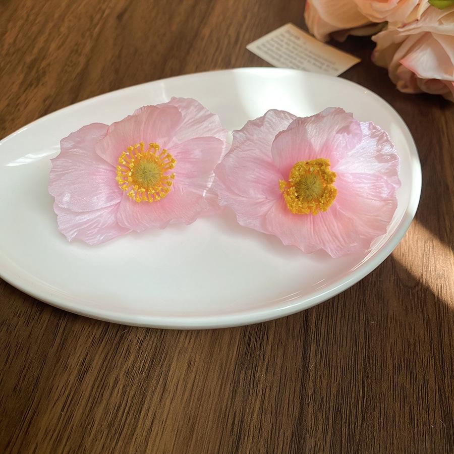 Spring and summer fabric flower earrings fashion super fairy design stud earrings high sense sweet small fresh earrings women