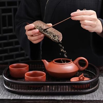 1 tetera de arcilla morada, tetera Xishi, juego de té individual, juego de té de kung fu, tetera para el hogar, tetera de arcilla morada pura hecha a mano para el hogar, restaurante, hotel, oficina, té A