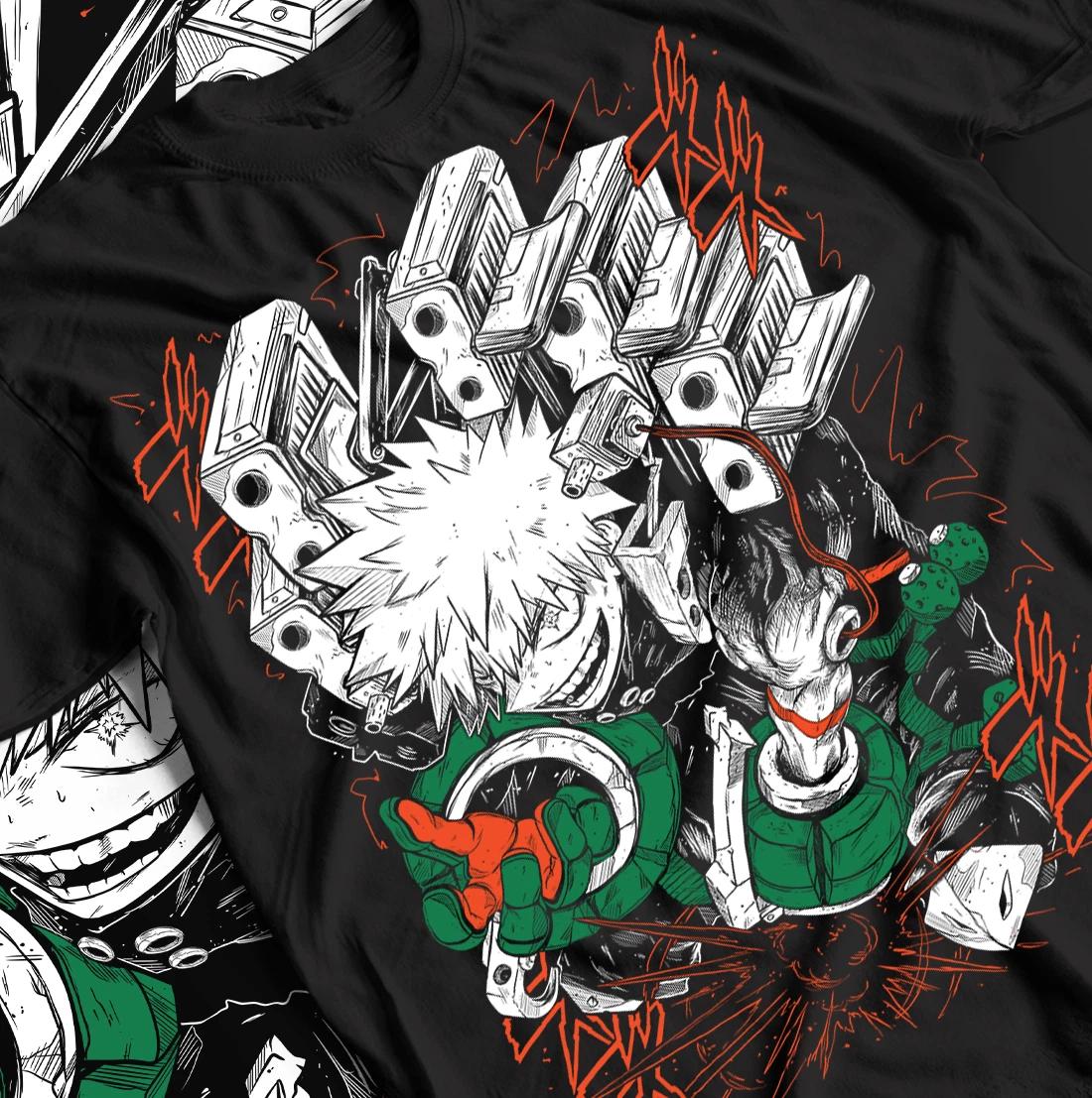 Bakugo T-Shirt Katsuki Manga My Hero Academia Anime Black Gift shirt All Size S
