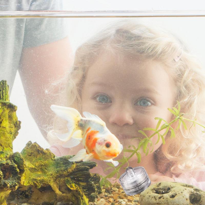 Wasserdichte LED-Lichter für Vasen, flammlose batteriebetriebene Teelichter für Teiche, Unterwasser-Teelichter, Aquarium-Dekoration, Neuheitsbeleuchtung