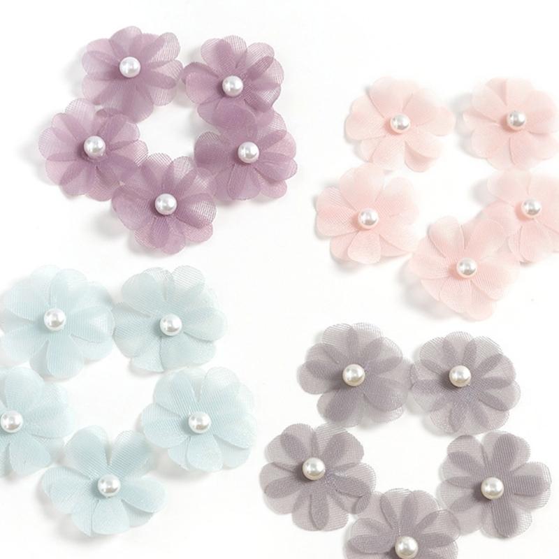 Set of 30 Sewing Flower Applique for Craft Fabric Flower Sewing Accessories for Home Decoration Clothing Wedding Dress