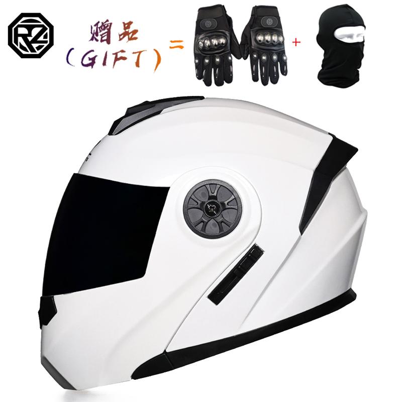 Latest DOT Approved Safety Modular Flip Motorcycle Helmet Racing Dual Lens Helmet Interior Visor