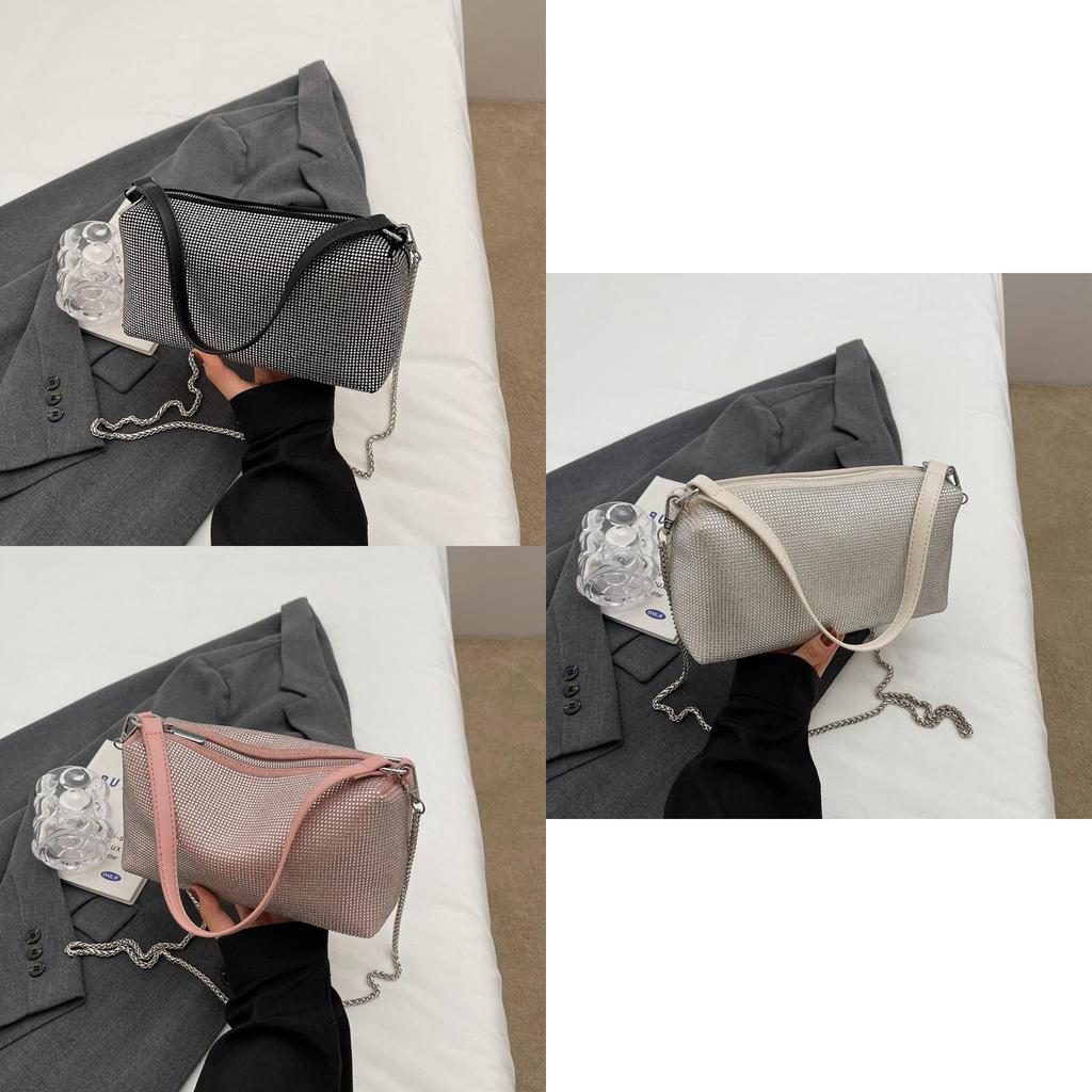 Stylish French Cross-border Trendy Shoulder Bag With Diamonds For Women