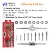 20Pcs Metric Tap and Die Set M3-M12 Thread Repair Re-threading Tool Kit with Tap Wrench Die Handle