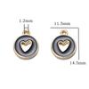 10 pezzi/lotto Cuore d'Amore Rotondo Smalto Ciondoli Double Face Ciondolo Fatto a Mano Per Braccialetto Fai da Te Creazione Gioielli 14,5x11,5 mm Vendita all'Ingrosso