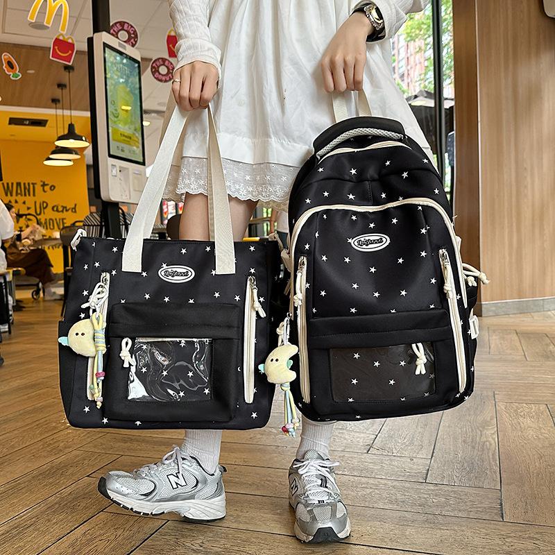 Schoolbag High value schoolbag Women's large capacity backpack Fashion new small fresh versatile backpack Pain bag Durable tutoring bag