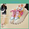 Old School Dad Shoes For Women Spring Casual Pu Sneakers With Elevated Thick Sole For Daily Wear