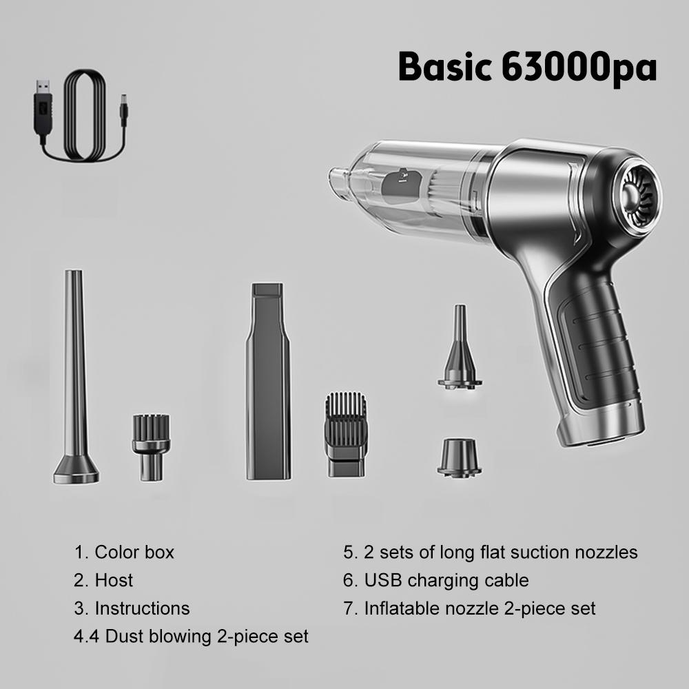 

95000Pa Мини-пылесос Автомобильный беспроводной пылесос Влажный сухой пылесос Беспроводной ручной автоматический пылесос для дома и автомобиля Двойное использование
