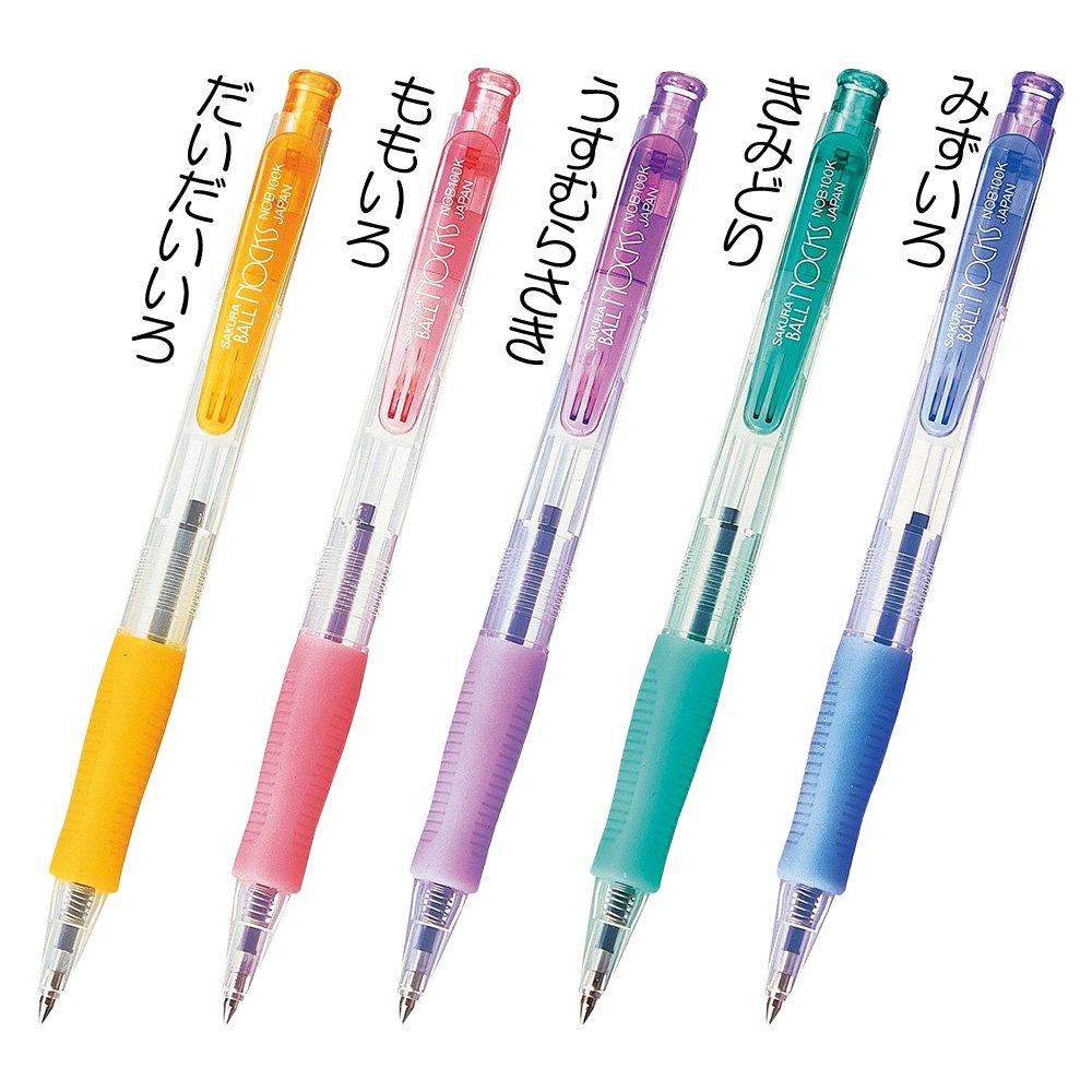 Sakura Nox 100K Kuličkové pero Light 10 kusů Cray-Pas Olejové pero, NOB100K#124-10P, Fialové,