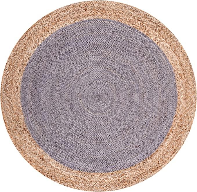

Круглая коллекция из натурального фиолетового волокна Round Aqua NF801A Плетеный джутовый коврик ручной работы в стиле бохо 90cm x 90cm естественный