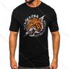 Men's Tiger Printed Vintage T-shirt Sport 100% Cotton Funny Tees for Men Women Sportswear Tops
