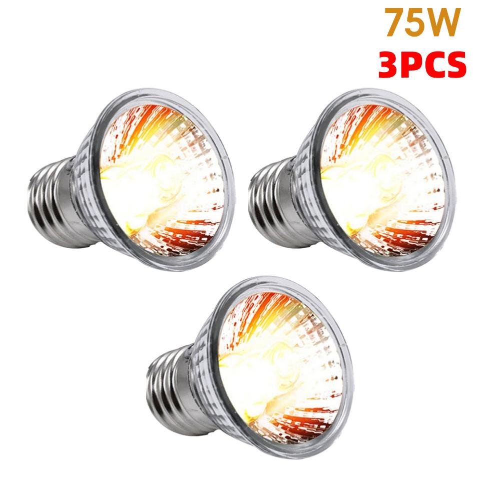 1/2/3/5PCS 25/50/75W UVA+UVB Reptile Lamp Bulb Reptile Heat Lamp Turtle Basking Amphibians UV Light Bulbs Full Spectrum Sunlamp