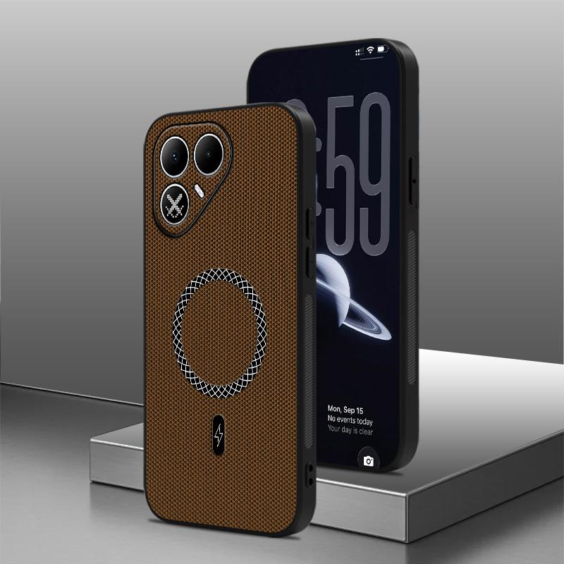 For Tecno Pova8 5G Case Magnetic Frosted Side Anti-slip Strips Skin-friendly PU Leather Cover Shockproof For Magsafe Funda
