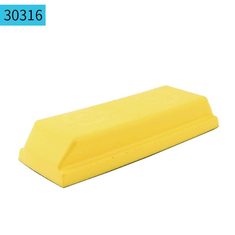 4" 100mm Self-Adhesive PU Foam Hand Grinding Disc for Manual Sanding and Polishing, Yellow