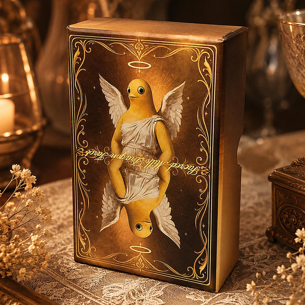 Whimsical  Sacred Milk Dragon  Tarot Deck 12*7cm, 78 Pcs Double-embossed Creative Humorous Illustrated Tarot Cards in Rigid Box