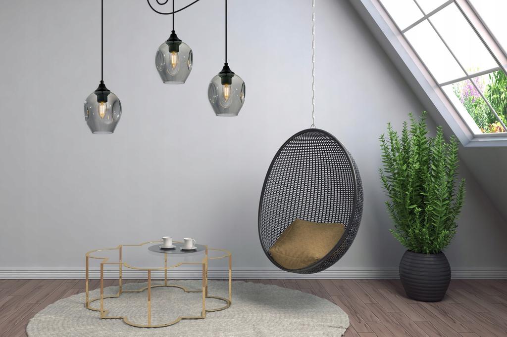 MODERN GLASS SPIDER CEILING HANGING LAMP