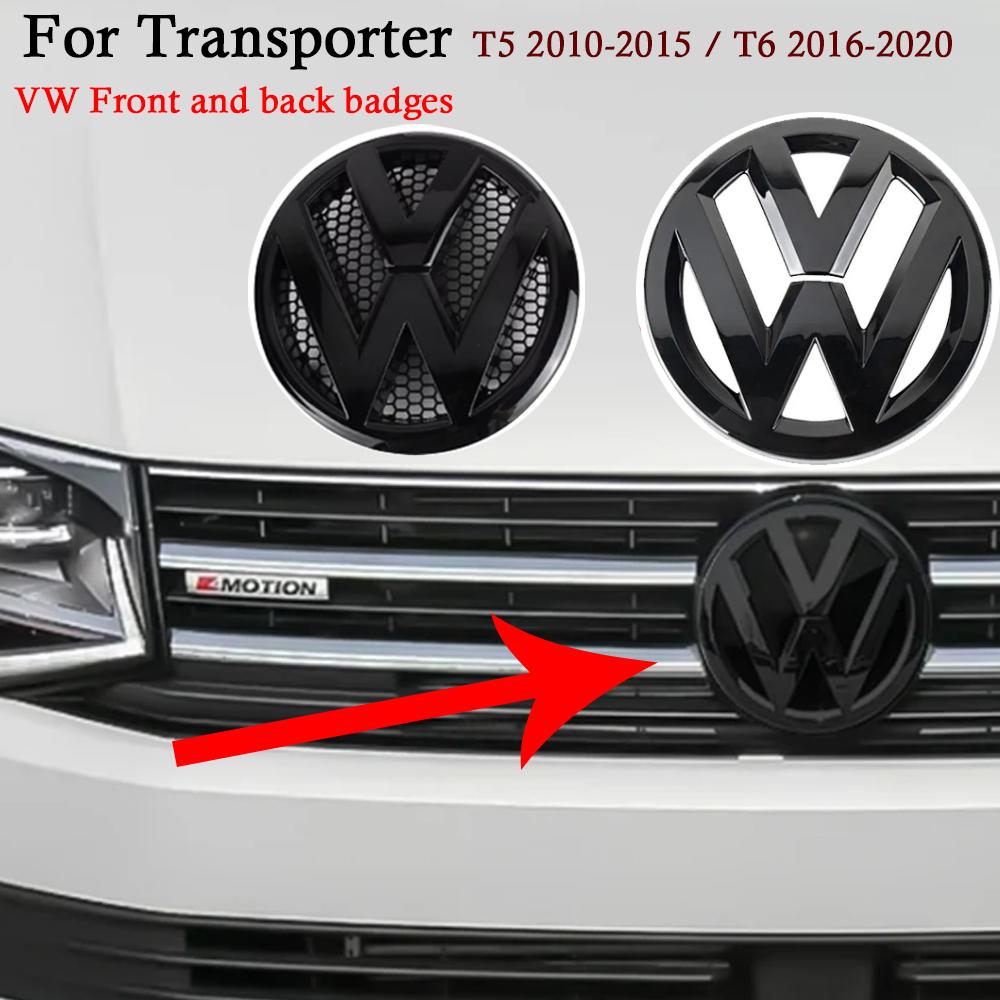 2pc For VolkswagenT5 T6 Car Hood Front Grill Emblem Tail Trunk Logo Cover Decoration For VW Transporter T5 T6 2010-2020 sportvan zd6