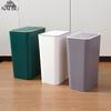 Press-Lid Trash Can: Large Capacity for Bathroom, Bedroom, or Living Room