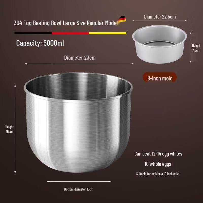 Yingtang 304 Stainless Steel Deep Mixing Bowl Set