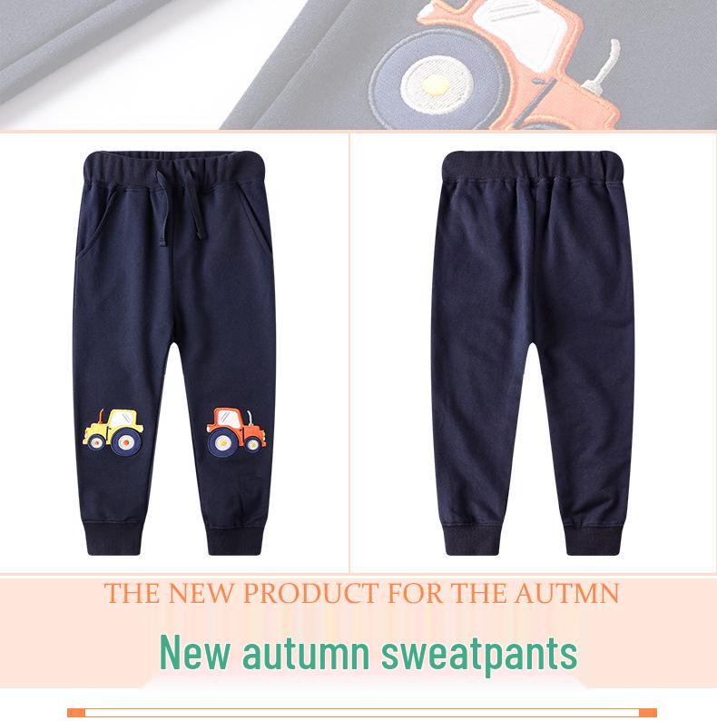 Kids' Loose Fit Cartoon Pants - Cozy Autumn Winter Wear for Boys