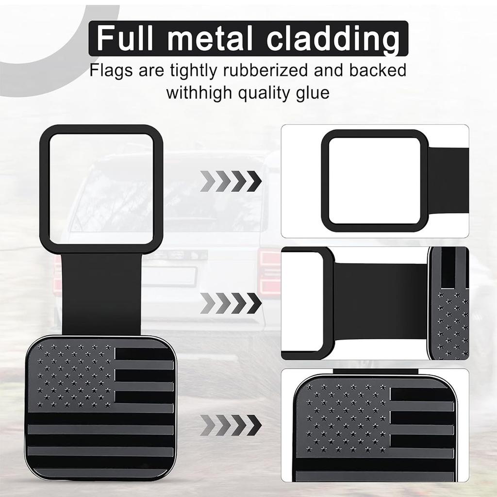 Trailer Hitch Cover Tube Plug Insert Plug Waterproof Tube Cap Protector Dustproof Trailer Hitch Cover Receiver Auto Square Plug