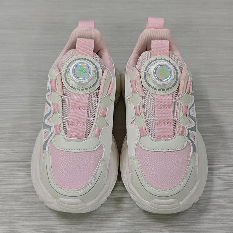 Cute Pink Girls Sneakers Fashion Running Shoes for 7-15 Years Children Sports Casual Shoes Lightweight Kids Tennis