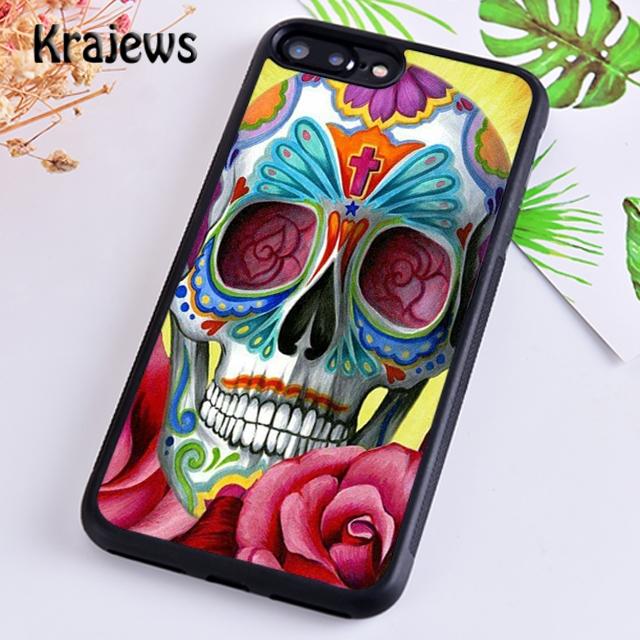 Krajews Skull with dimand eyes Phone Case Cover For iPhone 17 Air 16 15 14 plus 12 13 pro max coque Fundas