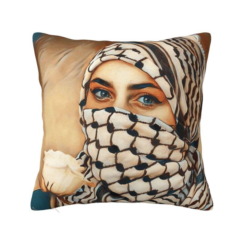 Arabisch Ethnisch Keffiyeh Kissenbezug cm Dekorative Kufiya Kunst Kissenhülle Quadratisch Polyester Kissenbezug
