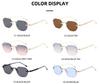 Sleek Rimless Cut-Edge Sunglasses - Stylish Women's Street Style & Sun Protection