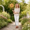 Metal Sunflower Garden Spinner with Rotating Bee Decorations Outdoor Yard Windmill Decorative Lawn Ornament for Patio Lawn