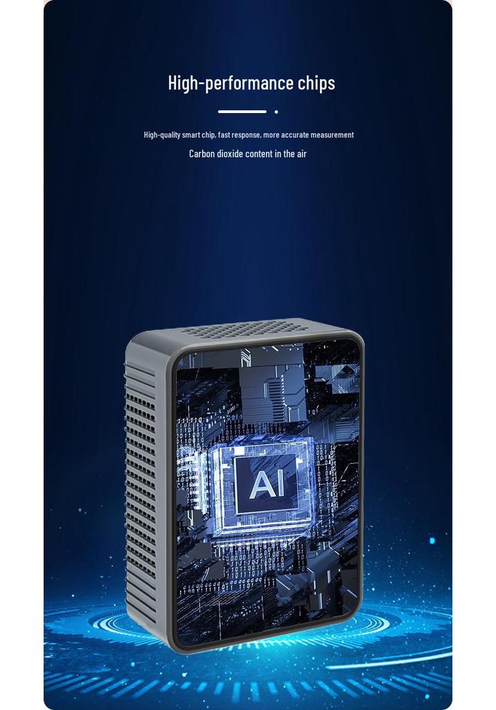 Infrared Carbon Dioxide and Air Quality Sensor Analyzer with Temperature & Humidity Detection
