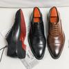 Fashion Red Sole Men Shoes Black Brown Oxfords Square Toe Lace-up Wedding Shoes for Men with  Men Shoes