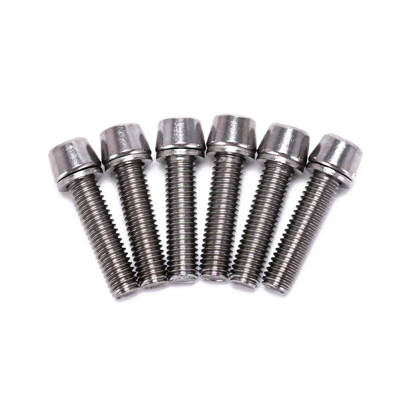 6Pcs Bicycle Headset Stem Cap Screw Steel Bicycle Seat Disc Bolt M5 * 20Mm