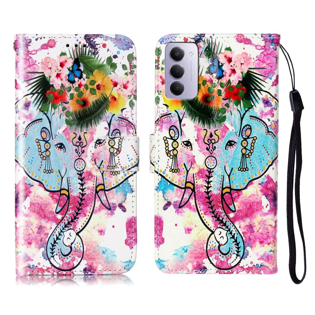 For Xiaomi Redmi 15 5G (EU) (171mm)/Xiaomi Redmi 15 4G (EU) (171mm) Case Pattern Leather Wallet Phone Cover with Strap