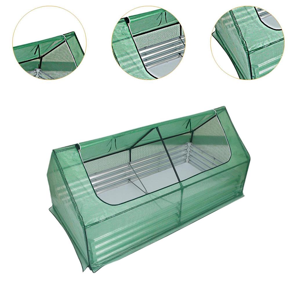 Mini Greenhouses Rustproof W/ Zippers Gardening Toolkit Grow Tunnel for Vegetables and Flowers Home Use Winter Plants Outdoors