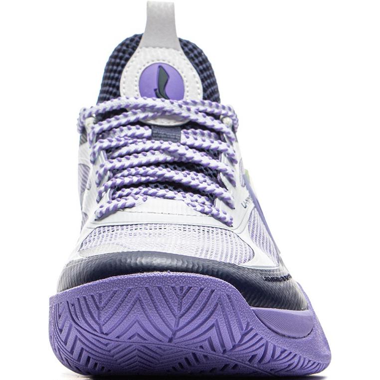 Li Ning Kids Wind Shadow 2.0 V2 Comfortable Lightweight Durable Breathable Low Top Basketball Shoes Men sneaker White Blue YKBV032-9