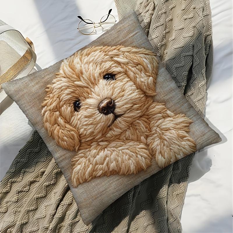 Puppy Print Throw Cushion Covers Chair Living Room Pillowcase Cozy Zipper Sofa Pillow Covers Bedroom Indoor Home Decor