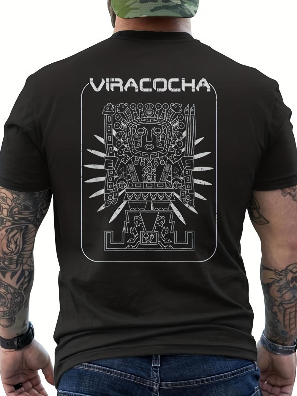 

Men S Viracocha Writing & Ancient Andean Symbols T-Shirt | Breathable Short Sleeve Men s T-shirts for Summer Unisex 5XL різнокольоровий