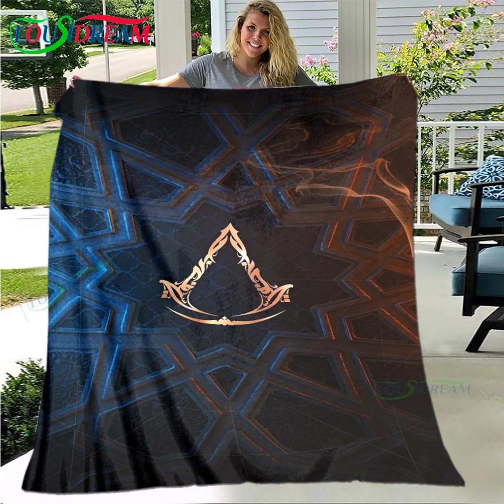 Manta 3D de Juegos de Moda A-Assassin’s Creed, Manta de Franela para Cama Sofá Picnic Oficina Senderismo Ocio Siesta Regalo de Cumpleaños