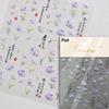 Gold Stamped Blooming Red Peony 3D Self-Adhesive Nail Art Stickers Lily Magnolia Camellia Daisy Rose Manicure Decals