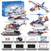 Moc 325Pcs 5 In 1 Creative Electric Rc Aircraft Model Assembly Diy Building Blocks Children'S Puzzle Toys Birthday Gift