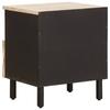 White Nightstand with Drawers 40 x 33 x 46 cm Solid Mango Wood