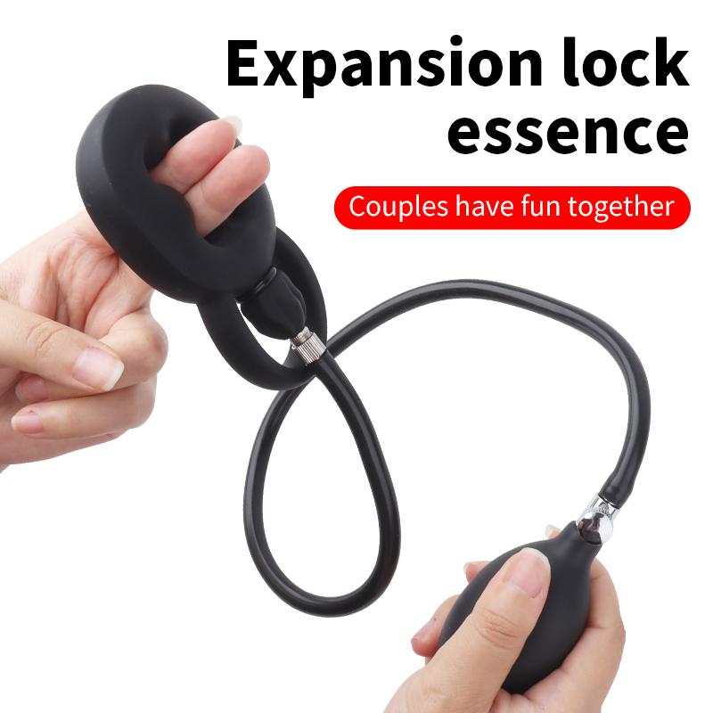 Adult Inflatable Chastity Ring, Sex Toy for Men, Intimate Play Accessory, Comfortable and Safe Adult Fun Gear