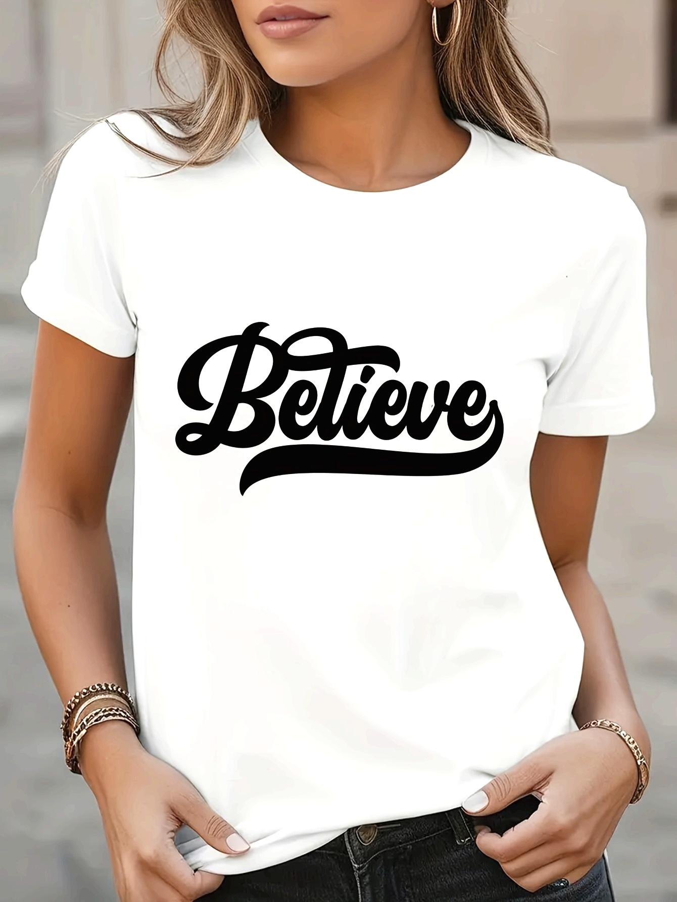 Believe Graphic T-shirt L